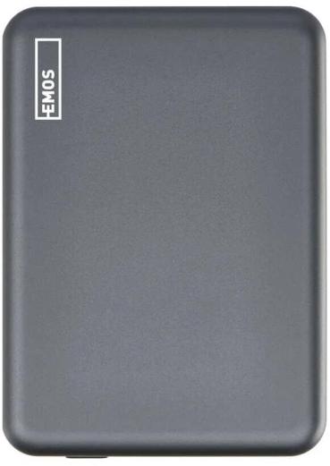 EMOS WI 522 Powerbank, 5000 mAh, 20W, Wireless, grau (1613055501)