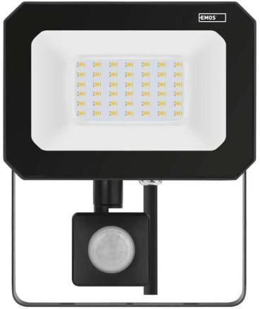 EMOS SIMPO ZS2333 LED-Reflektor mit Bewegungssensor, schwarz, 30W, 3000lm, neutralweiß (1531233300)