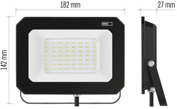 EMOS SIMPO ZS2243 LED-Reflektor, schwarz, 50W, 5000lm, neutralweiß (1531224300)