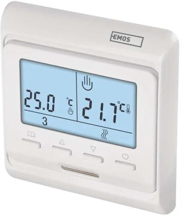 ARDEBO.de EMOS P5601UF Fußbodenheizung-Thermostat, programmierbar, verkabelt, weiß (2101210000)