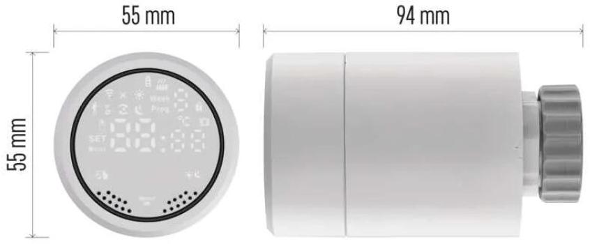 EMOS P5630S GoSmart Digitaler Heizkörperthermostat ZigBee, weiß (2101900003)