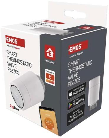 EMOS P5630S GoSmart Digitaler Heizkörperthermostat ZigBee, weiß (2101900003)