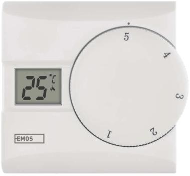 EMOS P5603R Raumthermostat, manuell, verkabelt, 6A, weiß (2101106001)