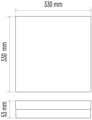 EMOS TORI ZM4324 LED Deckenleuchte, eckig, weiß, 24W, IP54, neutralweiß (1539082241)