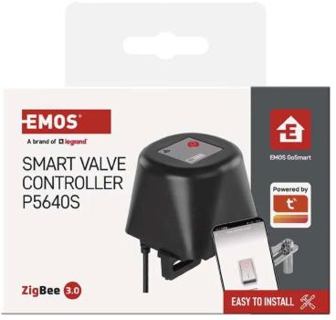 EMOS P5640S GoSmart Motorisierter Ventilschließer für Wasser/Gas, ZigBee, schwarz (2105564000)