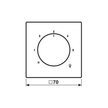 Jung Serie LS Abdeckung für Thermostat, edelstahl (ES1749)