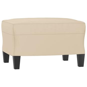 Sessel mit Hocker Creme 60 cm Mikrofasergewebe