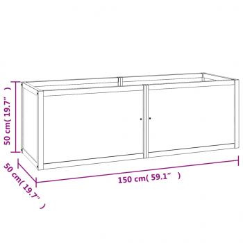 Hochbeet 150x50x50 cm Massivholz Teak 