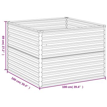 Hochbeet 100x100x69 cm Cortenstahl