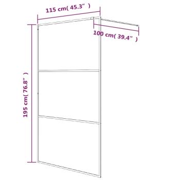 Duschwand für Begehbare Dusche Weiß 115x195 cm ESG-Klarglas