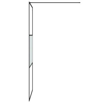 Duschwand für Begehbare Dusche Schwarz 90x195cm Halbmatt ESG