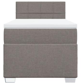 Boxspringbett mit Matratze Taupe 80x200 cm Stoff