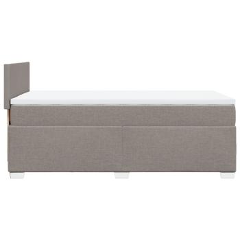 Boxspringbett mit Matratze Taupe 80x200 cm Stoff