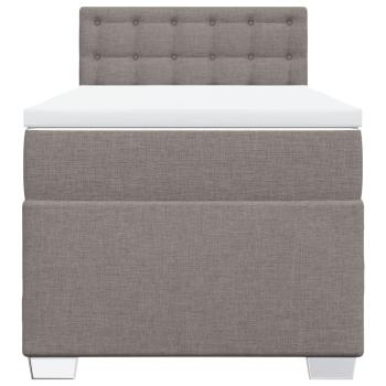 Boxspringbett mit Matratze Taupe 80x200 cm Stoff