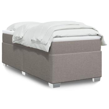 ARDEBO.de - Boxspringbett mit Matratze Taupe 80x200 cm Stoff