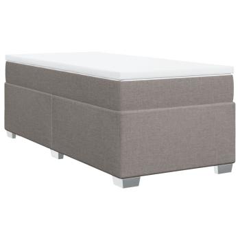 Boxspringbett mit Matratze Taupe 80x200 cm Stoff