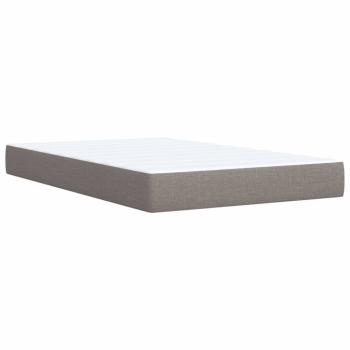 Boxspringbett mit Matratze Taupe 80x200 cm Stoff