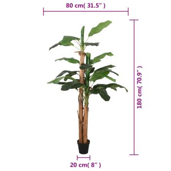 Bananenbaum Künstlich 19 Blätter 180 cm Grün