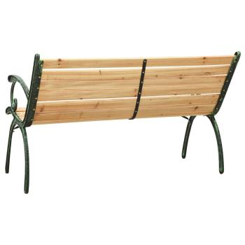 Gartenbank 116 cm Gusseisen und Massivholz Tanne