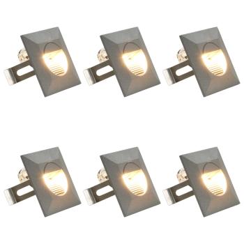 ARDEBO.de - Außenwandleuchten 6 Stk. LED 5 W Silbern Quadratisch