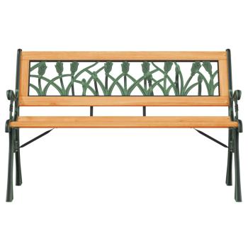 Gartenbank 116 cm Massivholz Tanne und Stahl