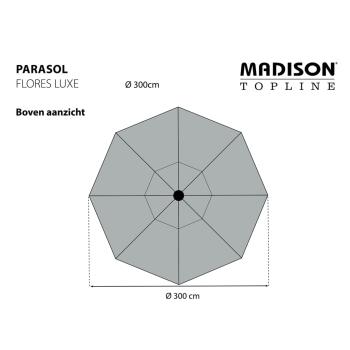 Madison Sonnenschirm Flores Luxe 300 cm Rund Salbeigrün