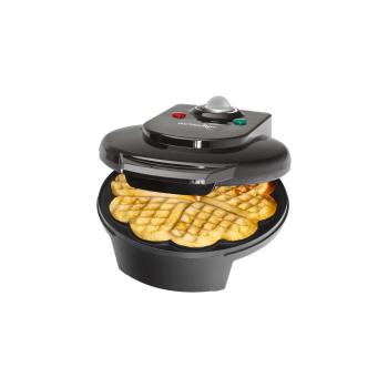 Bomann WA 5018 CB Waffelautomat, 1200 W, stufenlos, isoliert, Backampel, schwarz