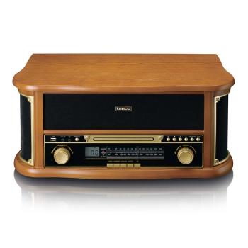 ARDEBO.de - Retro-Plattenspieler aus Holz mit Bluetooth®, AM/FM-Radio, USB-Codierung, CD-Player, Kassettenspieler und eingebauten Lautsprechern