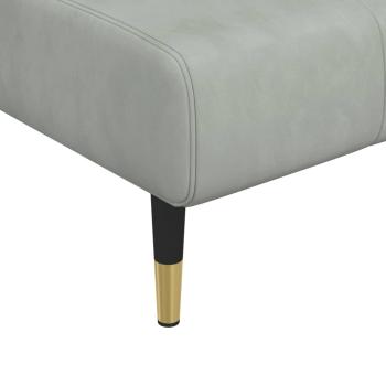 Schlafsofa in L-Form Hellgrau 275x140x70 cm Samt