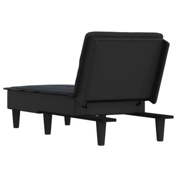 Chaiselongue Schwarz Stoff