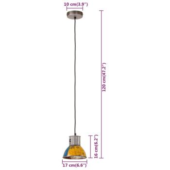 Hängelampe Industrie-Stil 25 W Mehrfarbig Rund 17 cm E27