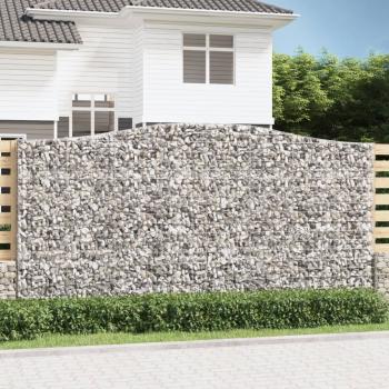 ARDEBO.de - Gabionen mit Hochbogen 2 Stk. 400x30x200/220cm Verzinktes Eisen