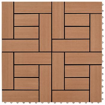 ARDEBO.de - 22 Stk. Terrassenfliesen 30 x 30 cm 2 qm WPC Braun