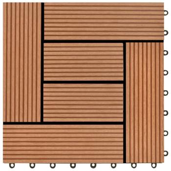 22 Stk. Terrassenfliesen 30 x 30 cm 2 qm WPC Braun