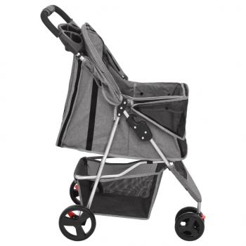 Hundewagen Faltbar Grau 80x46x98 cm Oxford-Gewebe