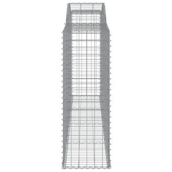 Gabionen mit Hochbogen 25 Stk 300x50x140/160cm Verzinktes Eisen