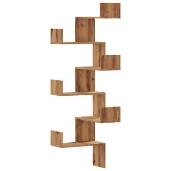 Wand-Eckregal Artisan-Eiche 45x45x147 cm Holzwerkstoff