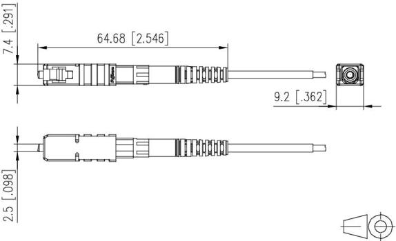 Metz Connect OpDAT FASTTM Hybrid Steckerbausatz SC APC OS2 VPE= 10 Stück für Kabel Ø 2,0 + 3,0 mm (1509QKEA0010-E)