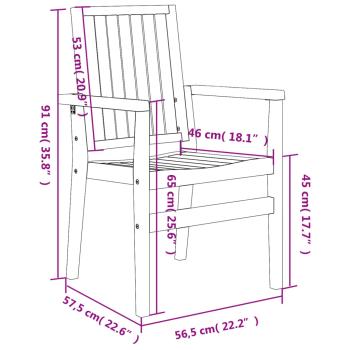 5-tlg. Garten-Essgruppe Massivholz Teak