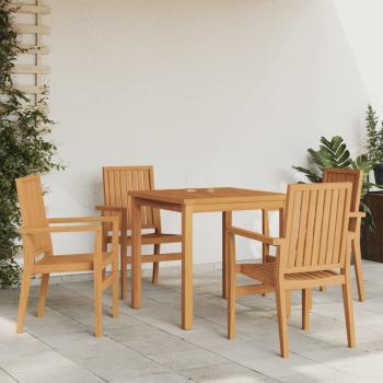 ARDEBO.de - 5-tlg. Garten-Essgruppe Massivholz Teak