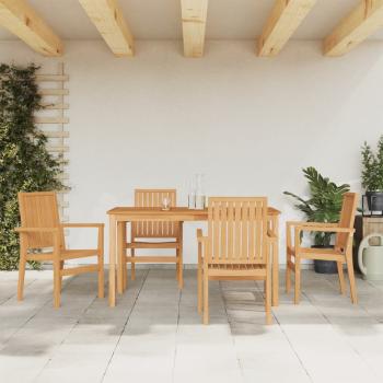 ARDEBO.de - 5-tlg. Garten-Essgruppe Massivholz Teak