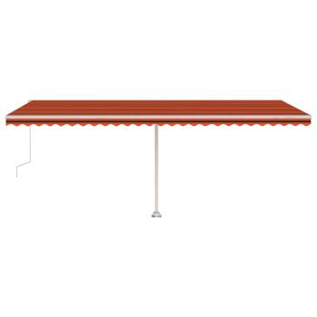 Standmarkise Automatisch 600x350 cm Orange/Braun