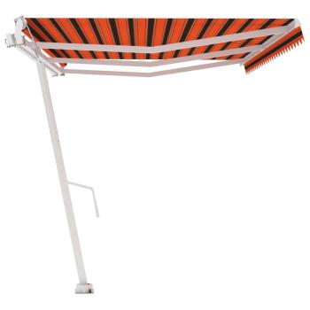 Standmarkise Automatisch 600x350 cm Orange/Braun