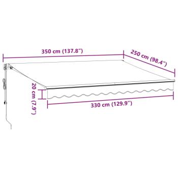 Markise Automatisch Braun 350x250 cm