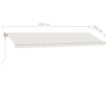 Standmarkise Automatisch 600x350 cm Creme