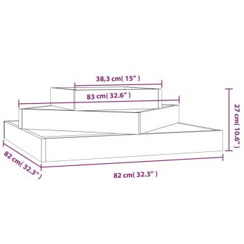 Pflanzkübel 83x83x27 cm Massivholz Douglasie