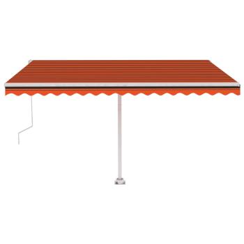 Standmarkise Automatisch 450x350 cm Orange/Braun