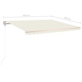 Markise Automatisch Einziehbar 450x350 cm Creme