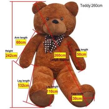 Teddybär Kuscheltier Plüsch Braun 242 cm