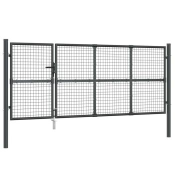 Mesh-Gartentor Anthrazit 350x175 cm Verzinkter Stahl